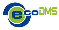 Logo (ecoDMS, blue:solution)